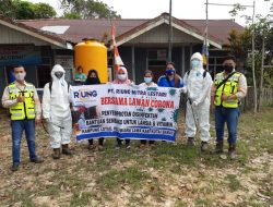 Cegah Penyebaran Covid-19, PT RML Lakukan Penyemprotan di Lotaq