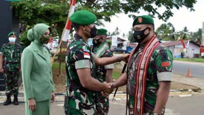 Dandim Kubar Sambut Kedatangan 3 Personel Satgas Apter Papua