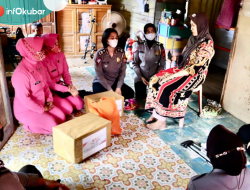 Sambut Hari Jadi ke-74, Polwan Polres Kubar Gelar Anjangsana ke Personel Yang Sakit