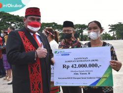 BPJamsostek Kubar Serahkan Santunan Kepada Ahli Waris Senilai Rp 149 Juta