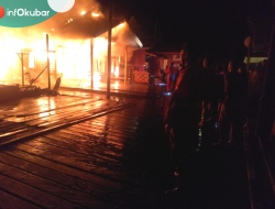 Kebakaran Tengah Malam di Tanjung Laong, Lima Bangunan Ludes Terbakar