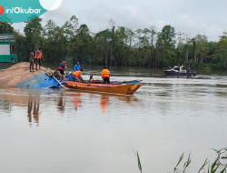 Tugboat Bahar 79 Tenggelam di Kampung Sendawar, 2 Orang Masih Dalam Pencarian