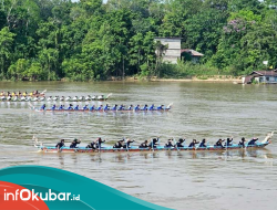Lomba Perahu Naga dan Balap Ketinting Meriahkan Festival Dahau Sendawar