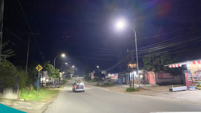 Pemkab Gelontorkan Rp3,5 Miliar, Jalanan Melak Kini Terang di Malam Hari