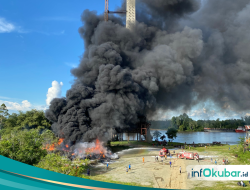 Gudang Material Proyek Jembatan ATJ Hangus Terbakar, Tujuh Unit Damkar Dikerahkan