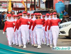 Polres Kutai Barat Meriahkan HUT RI ke-80 dengan Lomba Gerak Jalan dan Pasar Murah