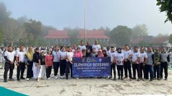 Peringati HUT ke-70 Lalu Lintas, Satlantas Polres Kubar Gelar Senam Massal di SMAN 1 Sendawar