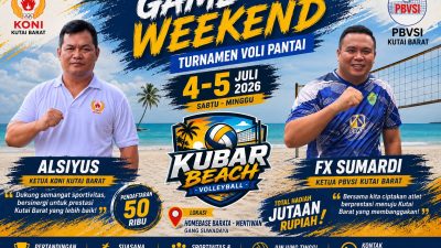 FX Sumardi Gaungkan Kebangkitan Voli Pantai Kutai Barat, Turnamen Kubar Beach Volleyball Digelar 4–5 July