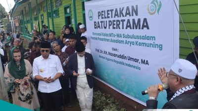 Menag RI Hadiri Harlah ke-34 Ponpes Assalam, Tandai Pembangunan Gedung Madrasah Baru di Kutai Barat