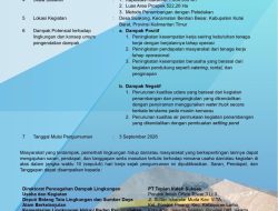 Pengumuman Studi Amdal PT Tepian Indah Sukses