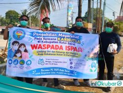 Asap Karhutla Masih Mengancam, PAFI Kutai Barat Bagikan 1.000 Masker